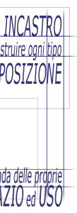 con i componenti ad incastro  &egrave; possibli costruire ogni tipo si soluzione d'arredo: mobili per ufficio, portacomputer